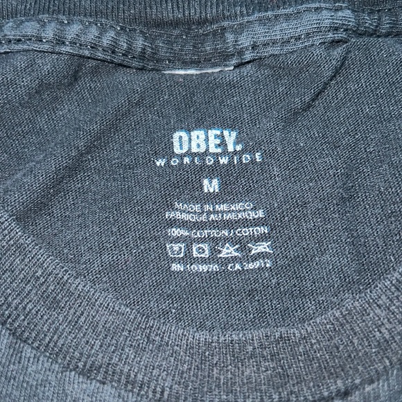 Obey Records Authentic Black Tee - Picture 2 of 5